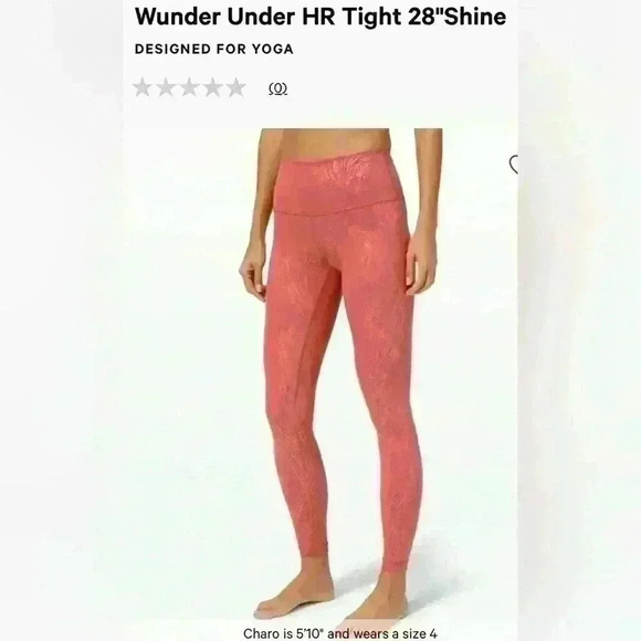 lululemon athletica Pants - Lululemon Wunder Under HR Tight Leggings in Shine Size 6